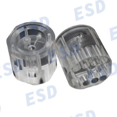 Transparent Acrylic Pump Head machined
