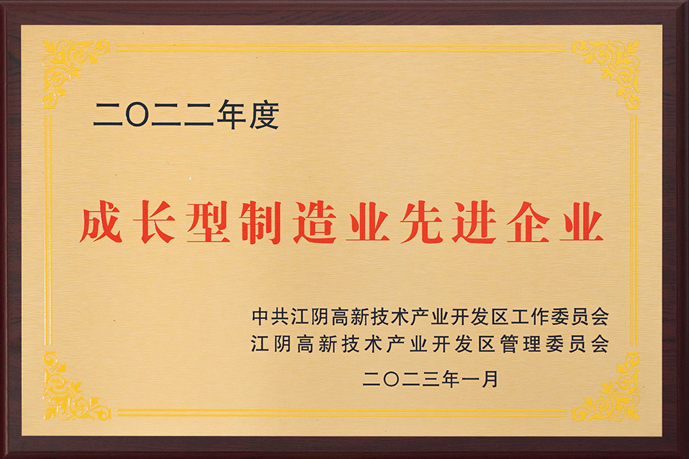 2022年成長(zhǎng)型制造業(yè)先進(jìn)企業(yè)