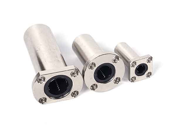 Electroplated flange combination extended linear bearing