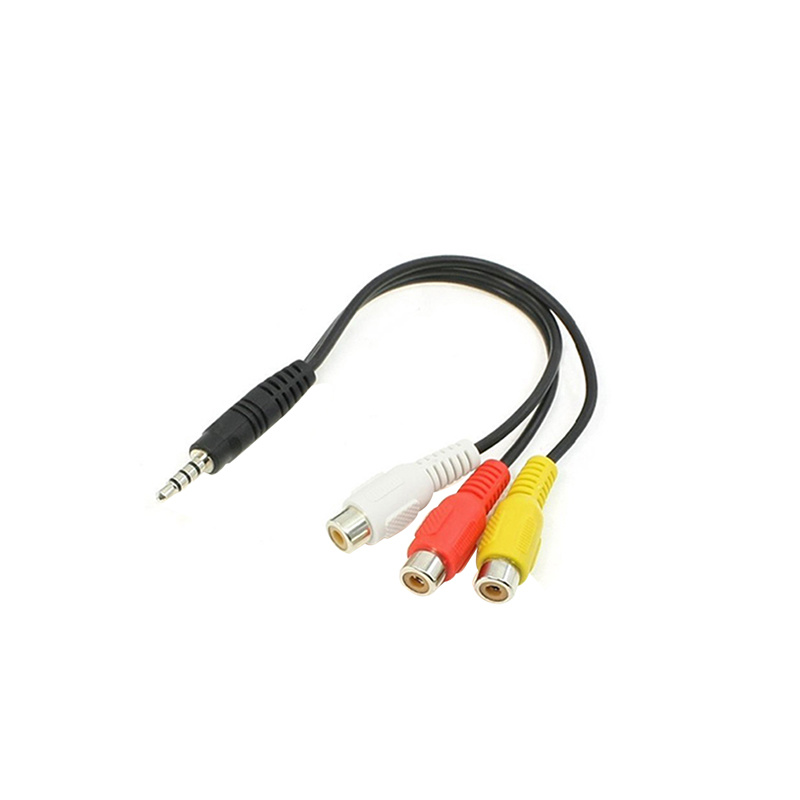 3.5mm female to 3 RCA male
