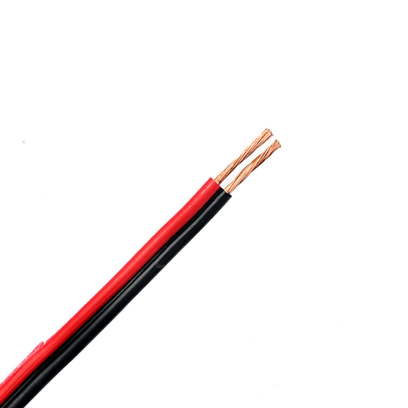 flat 2 core 12 AWG red and black speaker cable