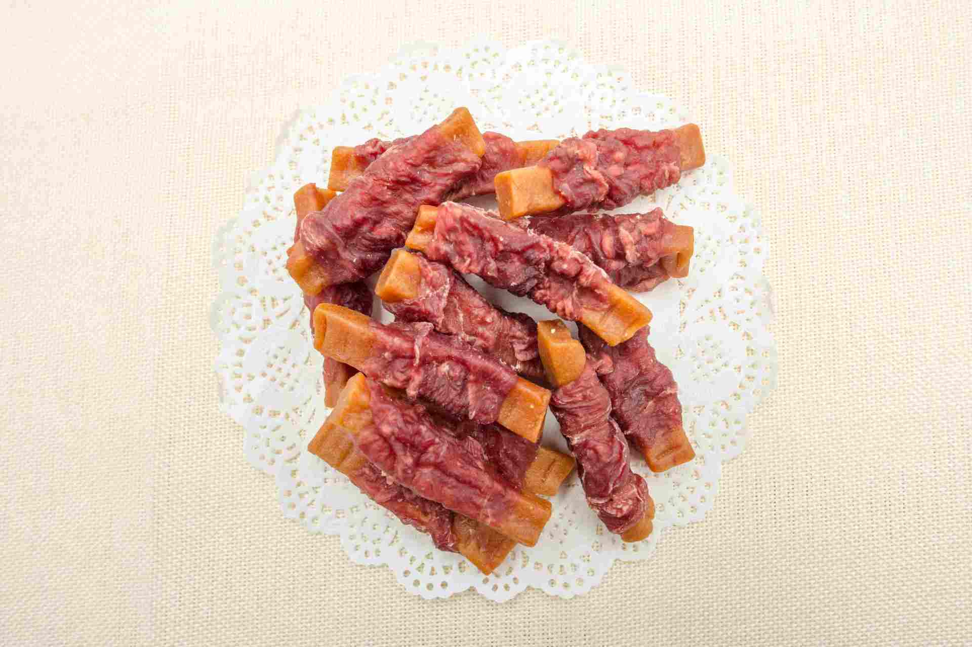 鸭肉缠南瓜条