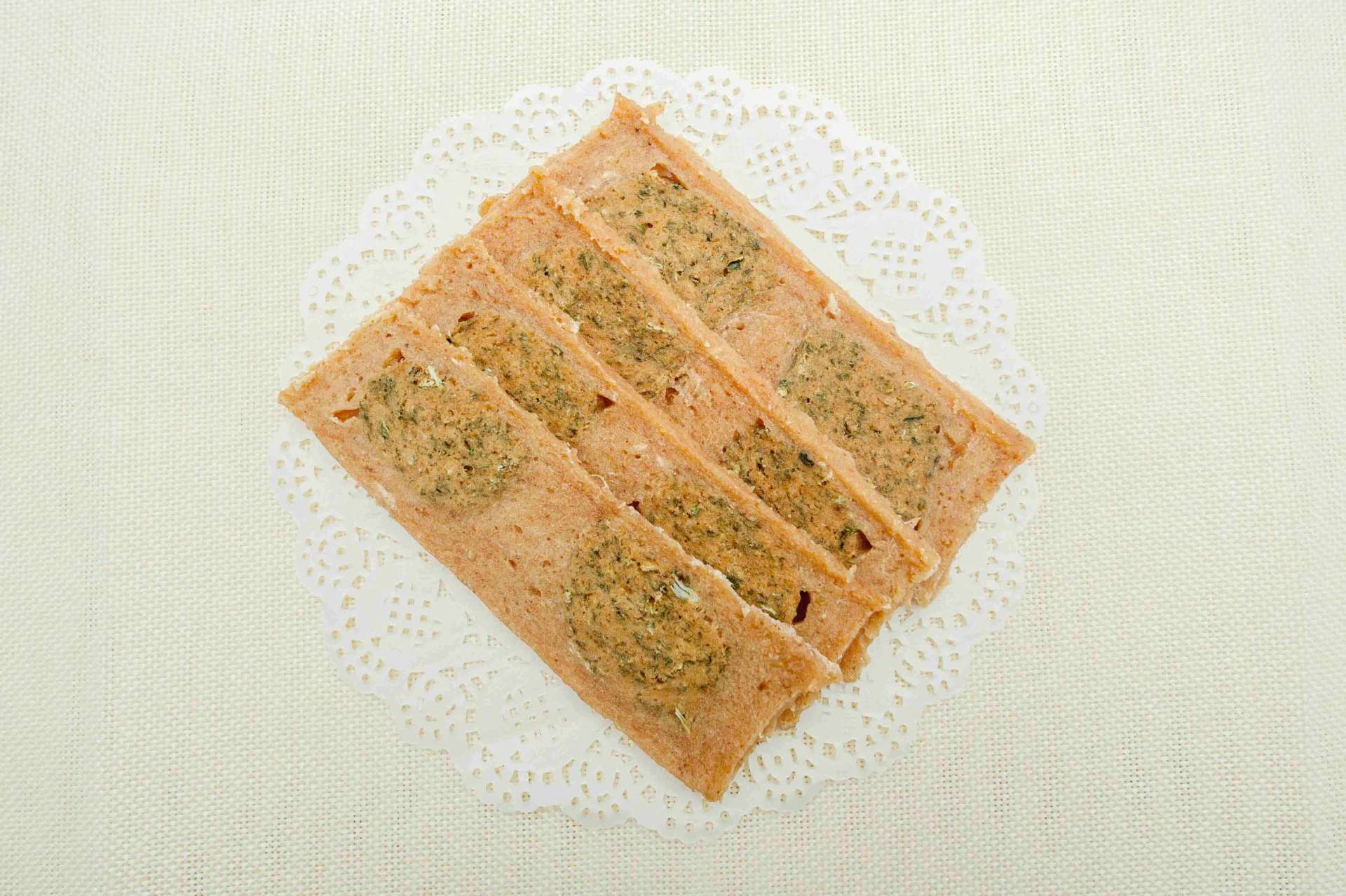 兔肉夹心长切片