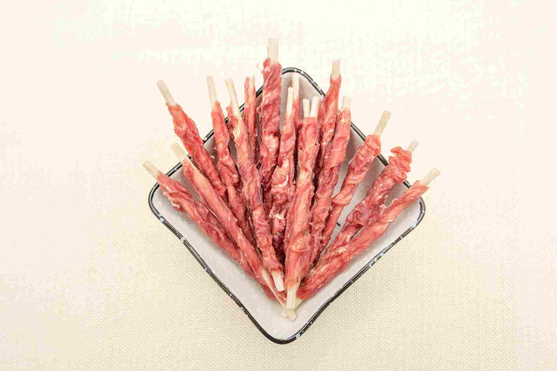 鸭肉缠迷你超细牛皮棒