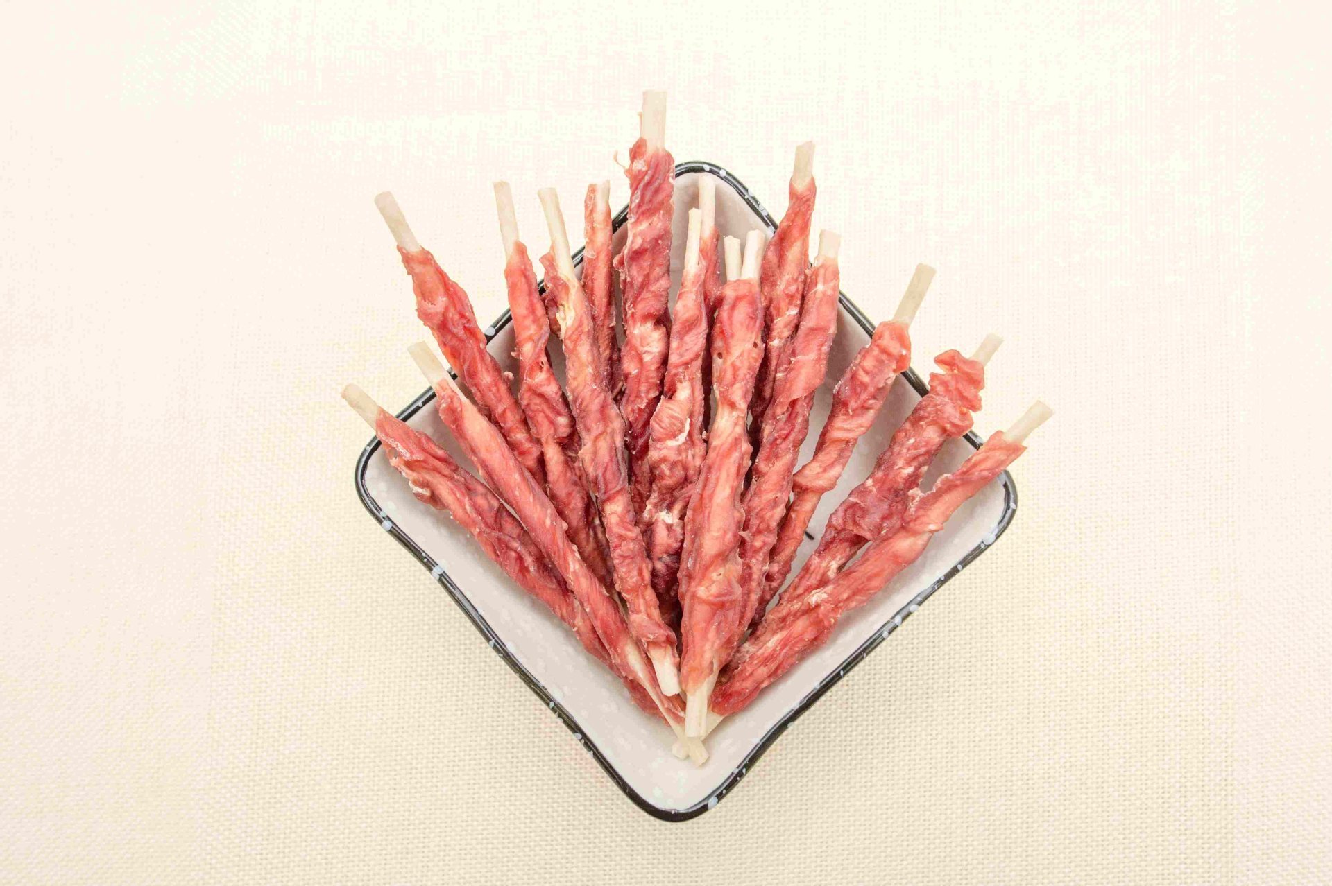 鸭肉缠迷你超细牛皮棒