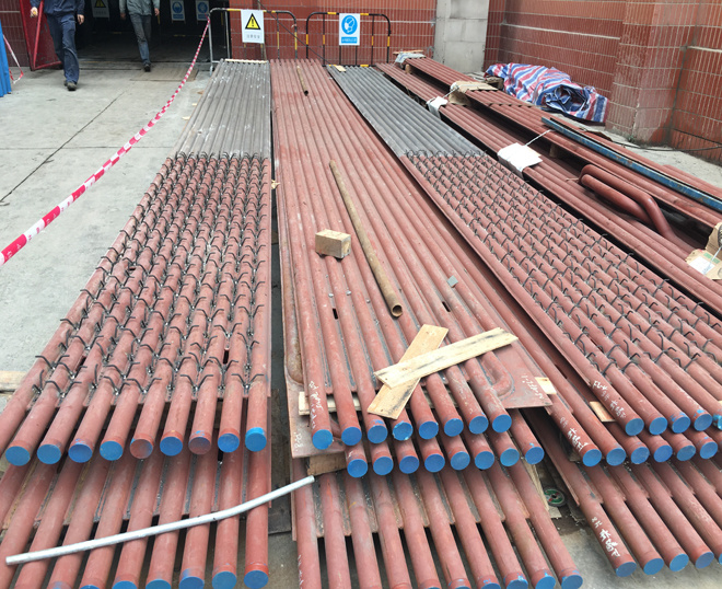 Surfacing pipe bank delivered to site