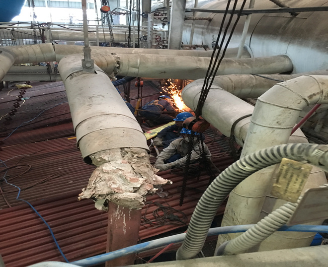 Field installation of surfacing pipe bank