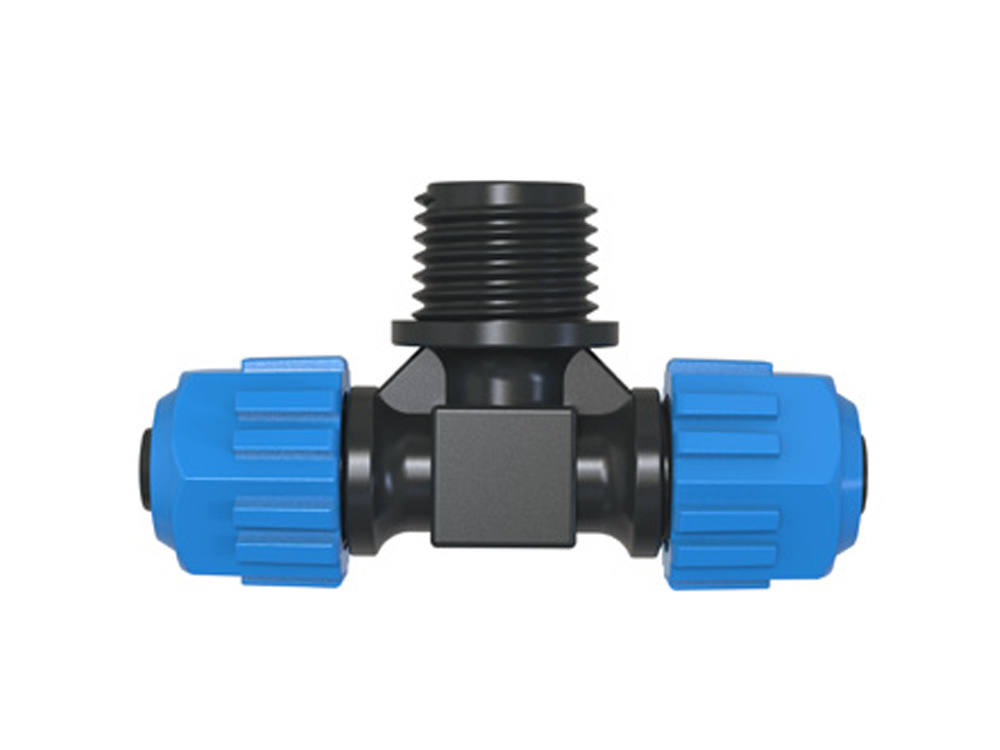 Threaded tee for command tube