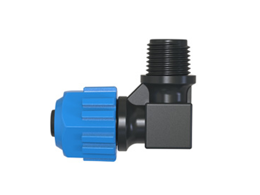 Threaded elbow for command tube
