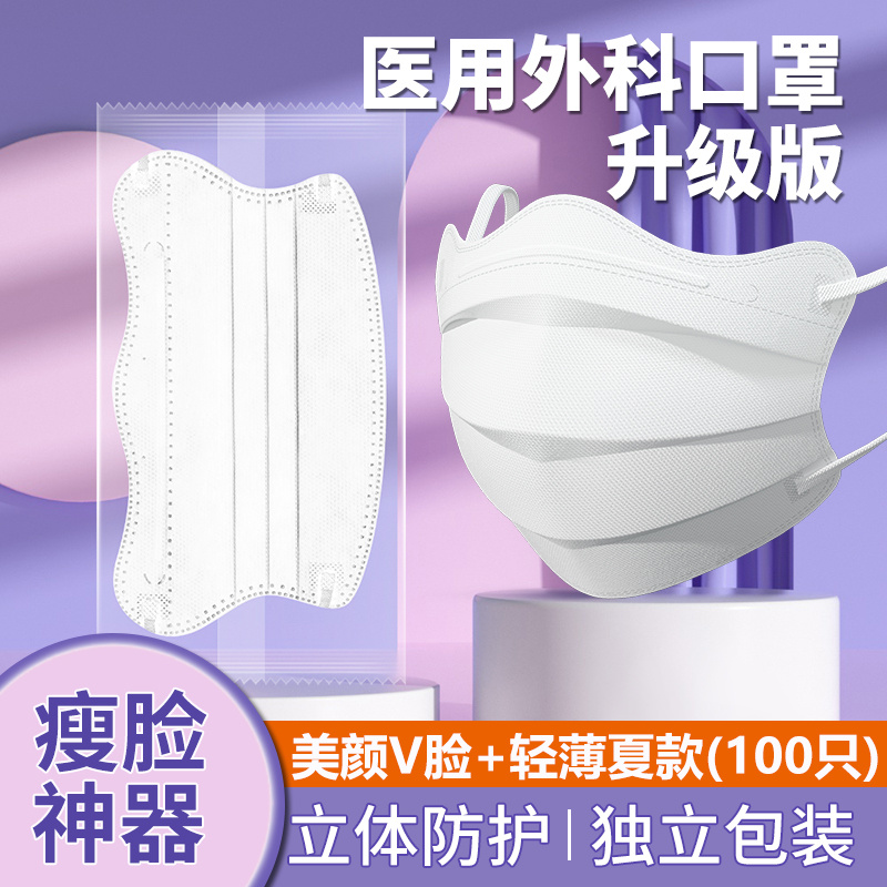 蝴蝶款口罩醫(yī)用外科口罩滅菌級(jí)瘦臉神器