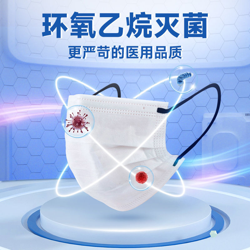 獨(dú)立包裝藍(lán)白黑三色醫(yī)用外科口罩