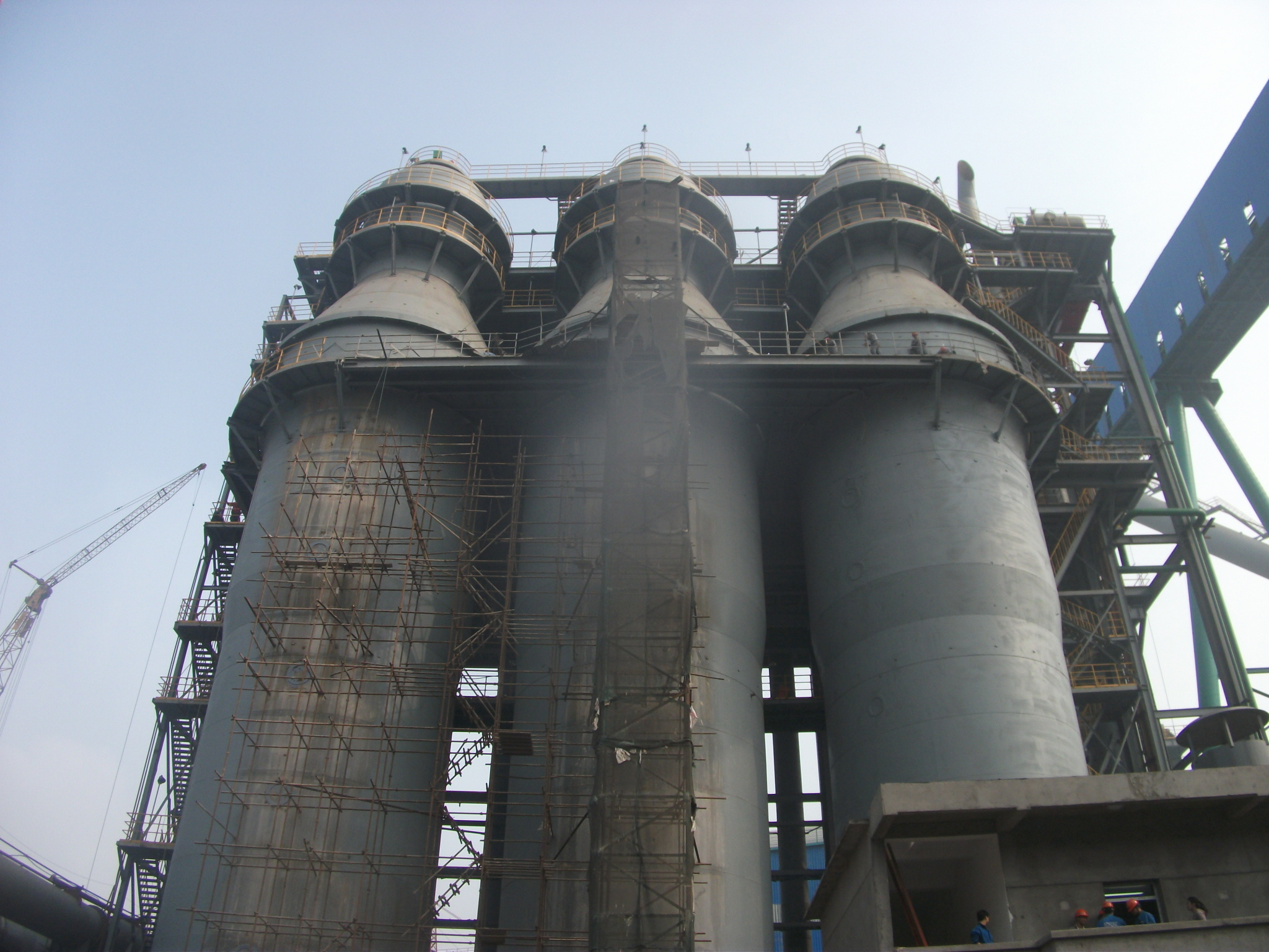常州中发2x1580m³高炉锥柱旋切顶燃式热风炉