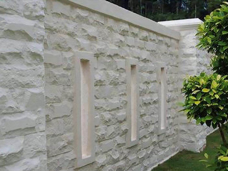 White cement decorative wall