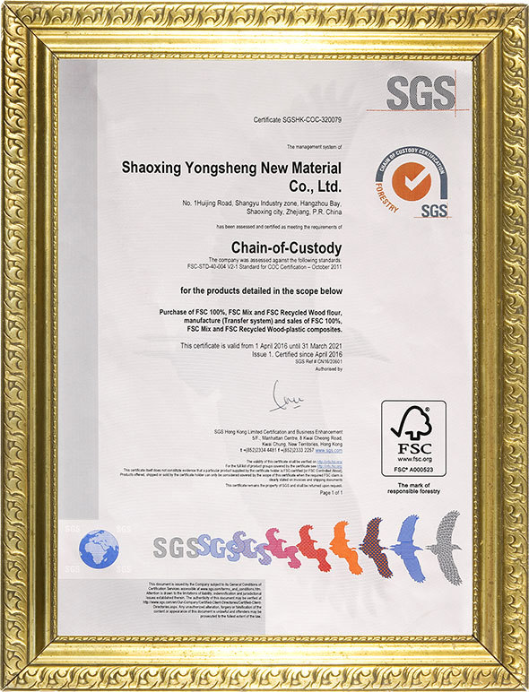 SGS Certificate