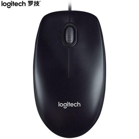 羅技（Logitech） M90（M91P）有線光電鼠標(biāo) 電腦筆記本家用鼠標(biāo) 左右手通用對稱鼠標(biāo) 黑色