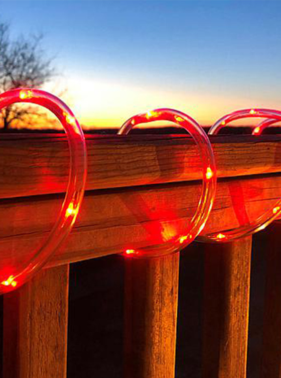 Rainbow tube with light strip