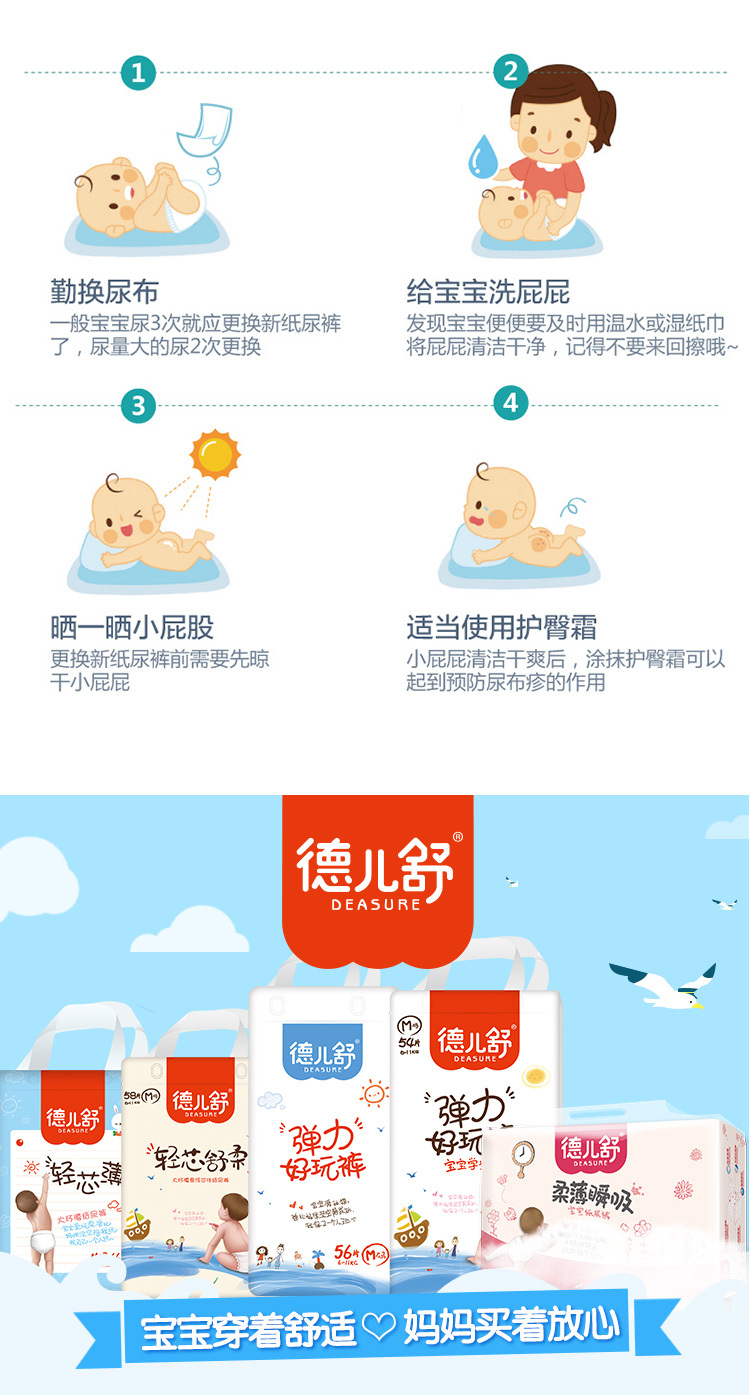 德兒舒 輕芯舒柔紙尿褲