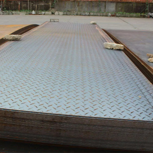 Checkered steel coil
