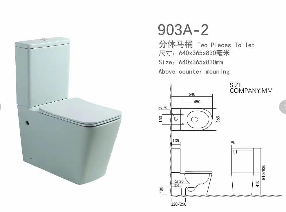 Two-piece toilet