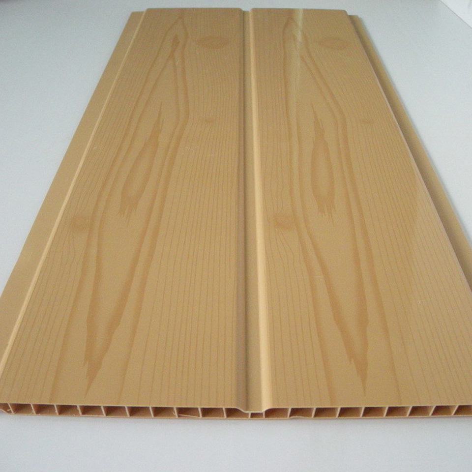 Los nuevos paneles de madera plásticos materiales del techo del tejado del pvc del grano del PVC para DecoratioN casero