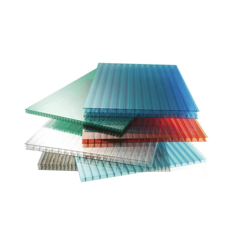 Plastic Waterproof PC Hollow Roof Sheets Fire Proof Multi Wall Roofing Panels