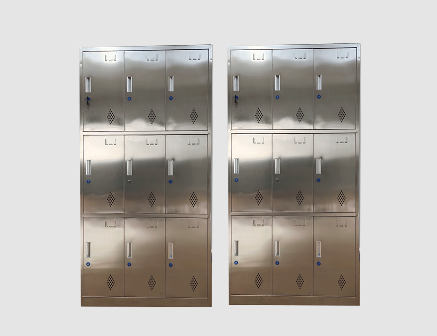Stainless steel shoe cabinet