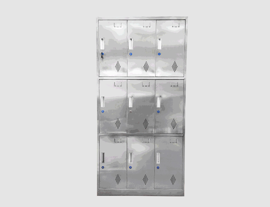 Stainless steel shoe cabinet