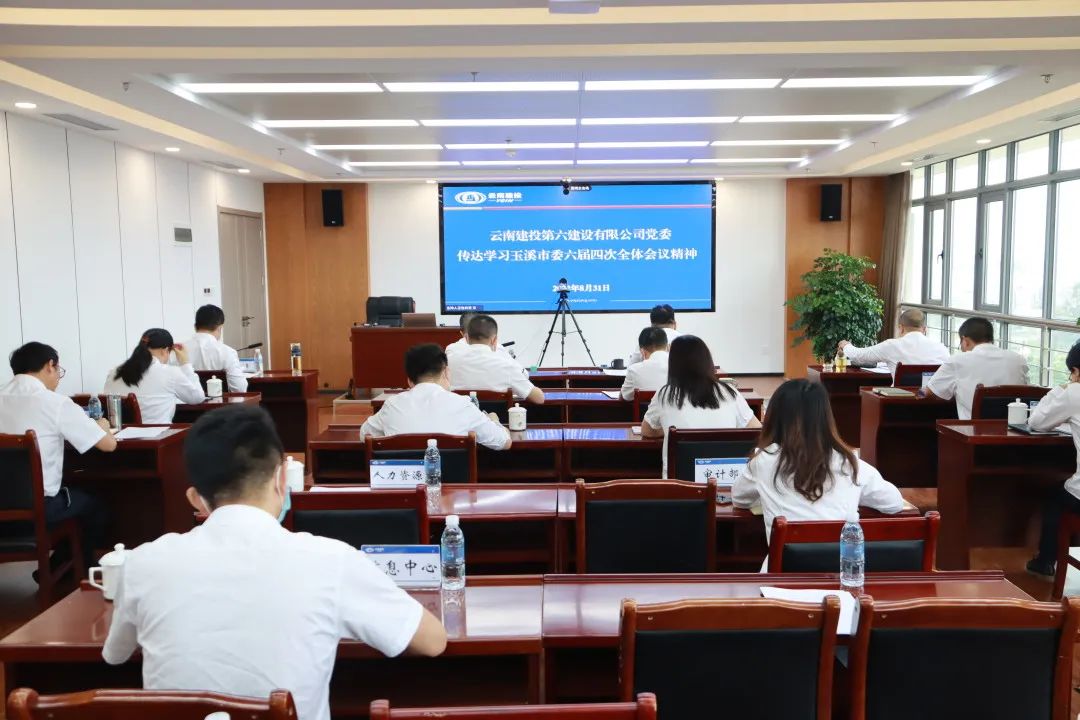 公司黨委傳達學習中共玉溪市第六屆委員會第四次全體會議精神