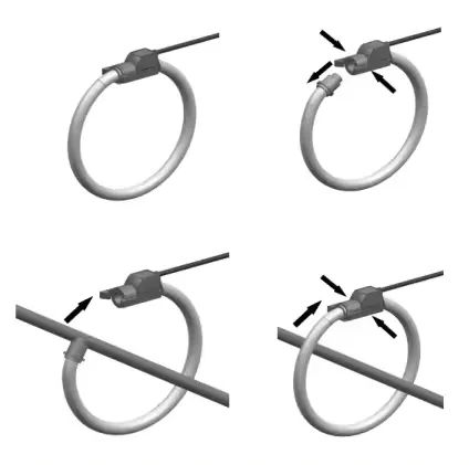 Acrel BR-90 1000A/333mV Split Core AC Rogowski Coils CT Current Sensor Current Transformers for Smart Power Meters IOT Cloud Platform Energy Consumption Monitoring