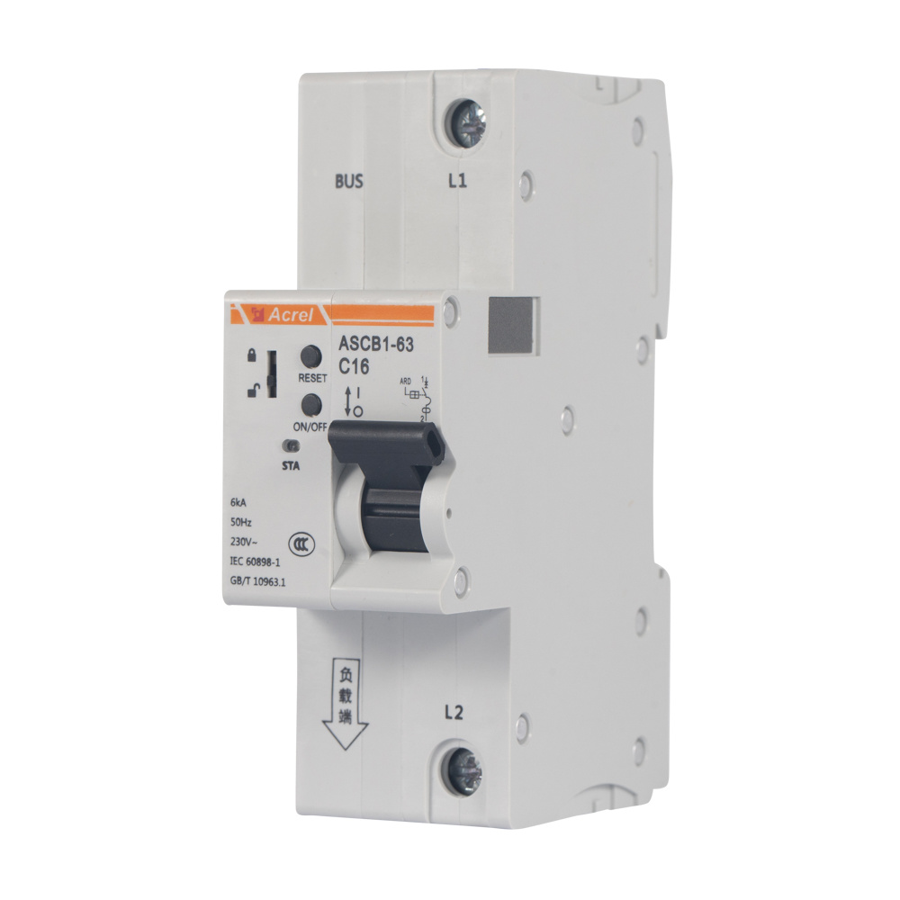 Acrel ASCB1-63-C32-1P Electrical Din Rail 32A Smart Single Phase Circuit Breaker for Remote Control Power Consumption Monitoring