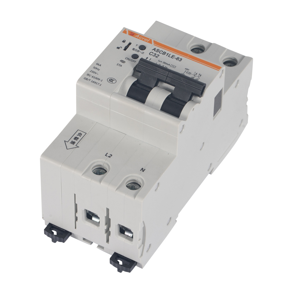 Acrel ASCB1LE-63-C16-2P Electrical Din Rail 16A Smart Single Phase Circuit Breaker for Remote Control Power Consumption Monitoring
