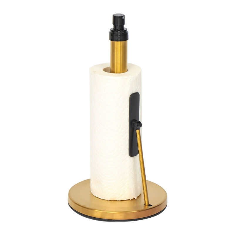 Cross-border golden spray bottle paper towel holder kitchen roll paper holder multi-functional stainless steel vertical spray paper towel holder