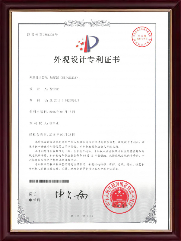 Design Patent Certificate (9)