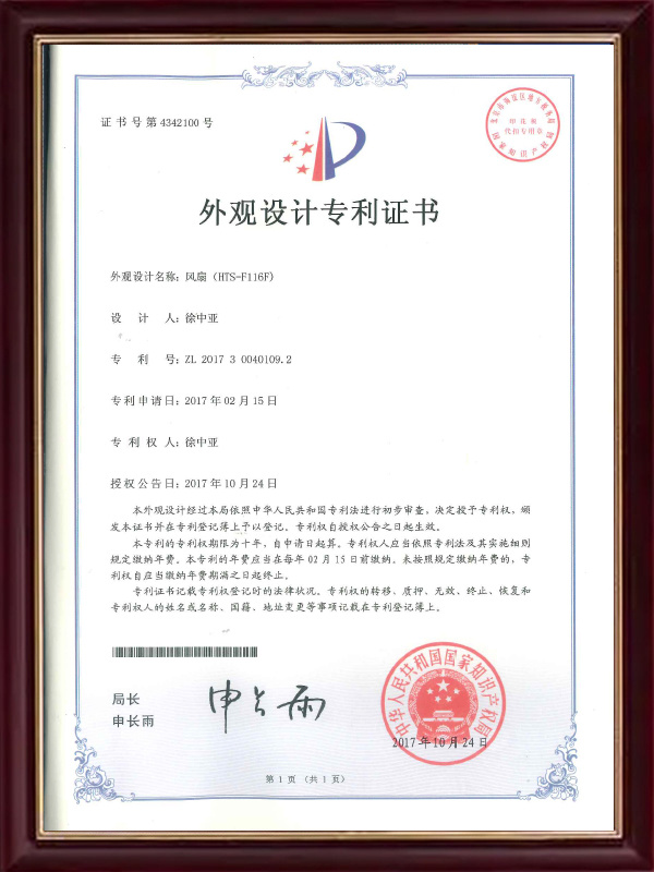 Design Patent Certificate (12)