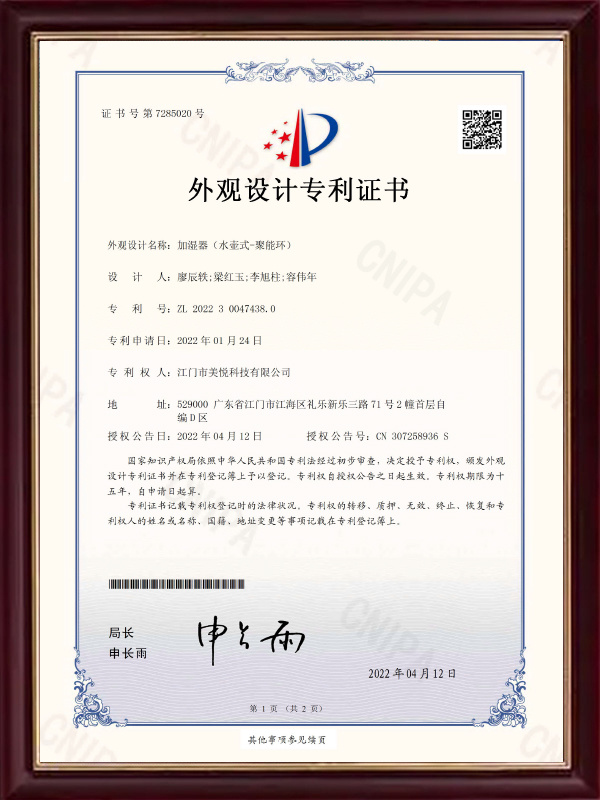 Design Patent Certificate (70)
