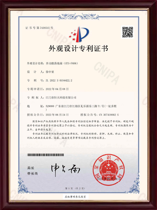 Design Patent Certificate (74)
