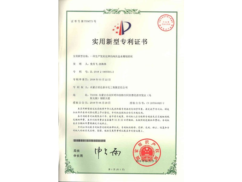 Patent Certificates