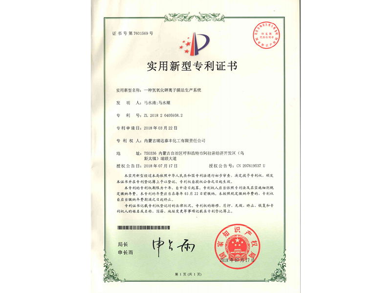 Patent Certificates