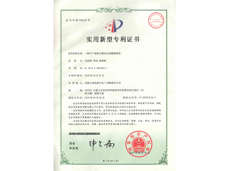 Patent Certificates