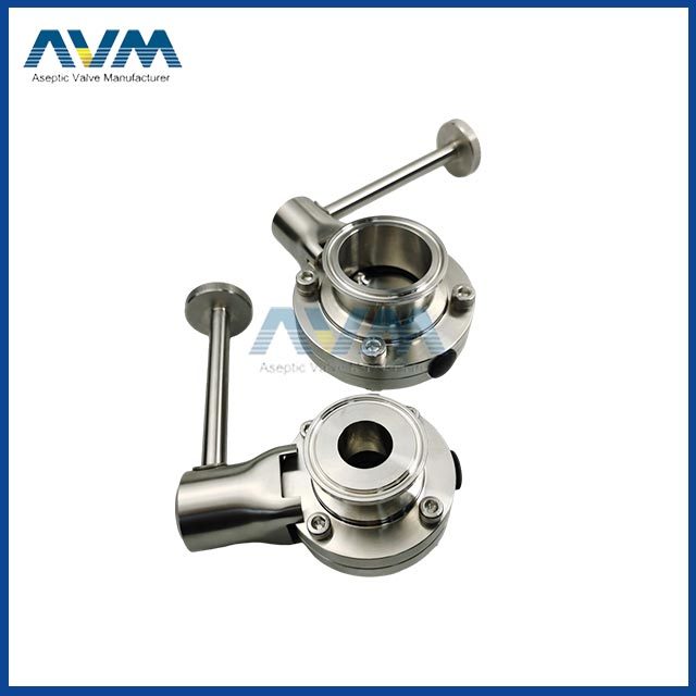 Butterfly valve clamp end