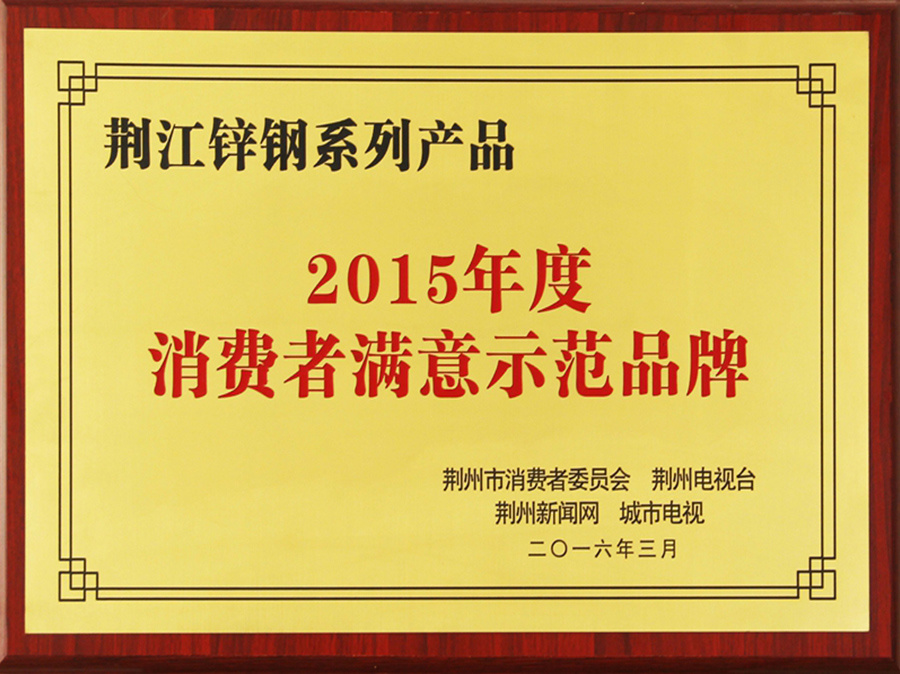 2015年度消費者滿意示范品牌