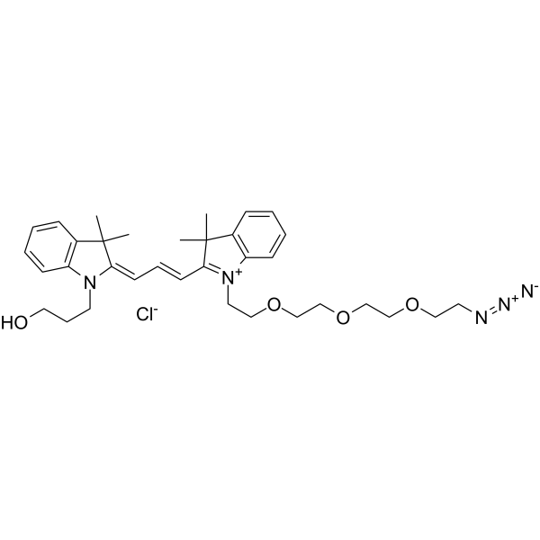 N-hydroxypropyl-N'-(azide-PEG3)-Cy3