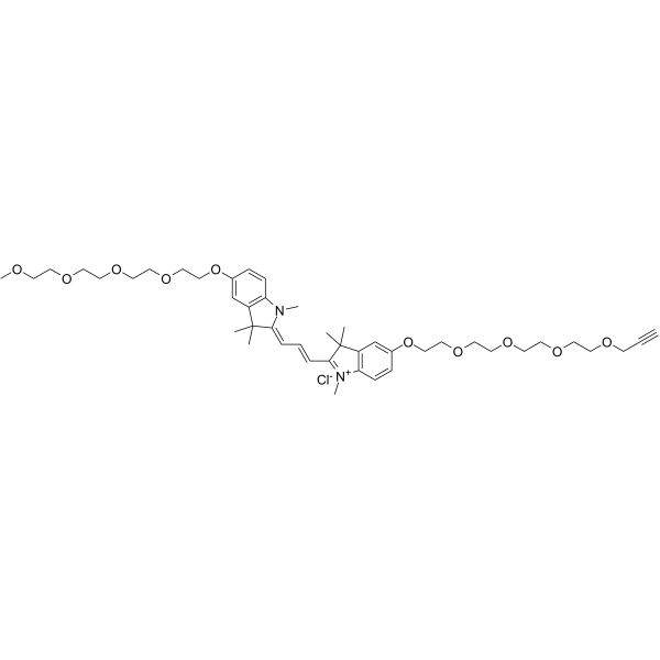 N-methyl-N'-methyl-O-(m-PEG4)-O'-(propargyl-PEG4)-Cy3