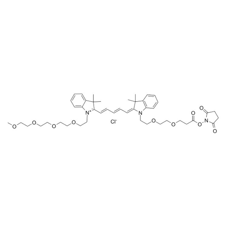 N-(m-PEG4)-N'-(PEG2-NHS ester)-Cy5