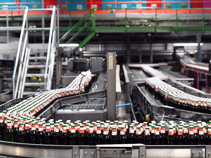 Bottled packaging food grade chain plate conveyor line