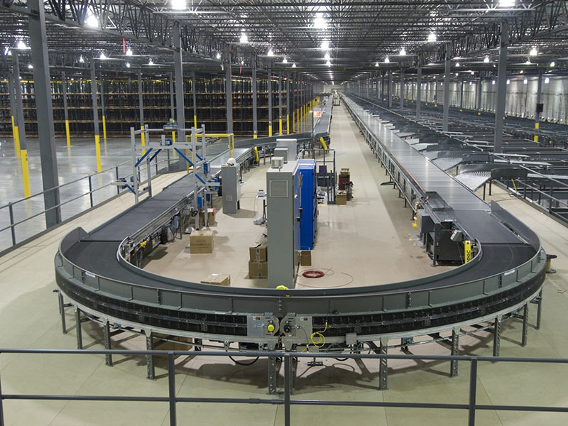 Logistics warehousing belt conveyor line