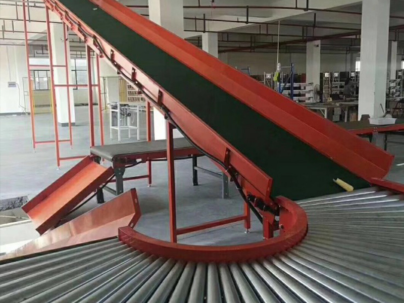 Floor climbing belt conveyor