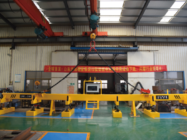 Multiple sheet steel plate electric permanent magnet suspension tool