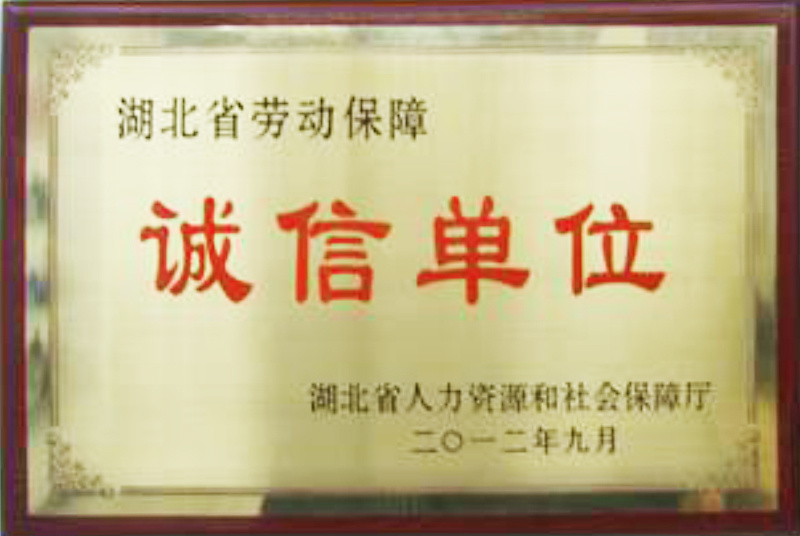 Hubei Province Labor Security Integrity Unit