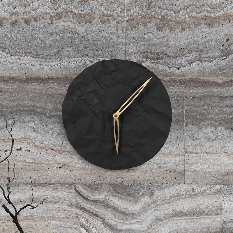 Factory Wholesale OEM/ODM High quality black ceramic wall clock decorate hanging modern wall hanging clock for hotel home G182-19
